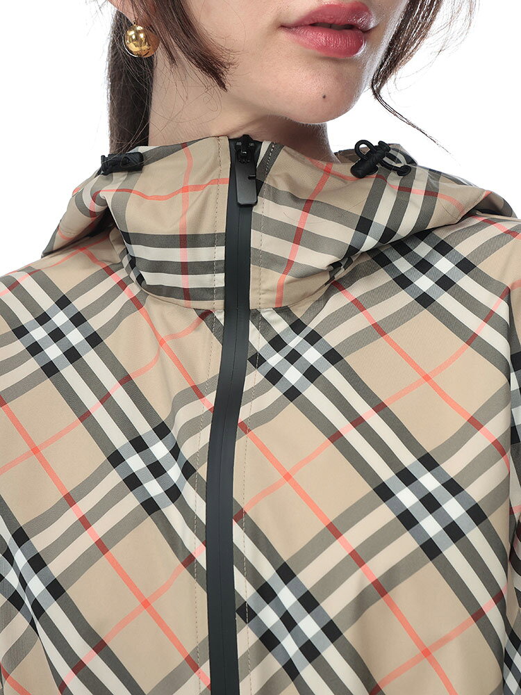 バーバリー ブルゾン レディース BURBERRY ロゴ フード クラシカル チェック柄 フルジップ パーカー ジャケット BB zenmall-10122616 ゼンオンライン楽天市場店 サンプル画像3