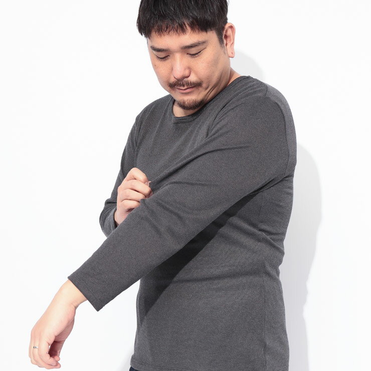 樂天商城 - HYBRIDBIZ (ハイブリッドビズ) ホカテック 長袖 Tシャツ 裏起毛 クルーネック BTK4430LSZ 大きいサイズ キングサイズ メンズ 肌着 Tシャツ 遠赤発熱 裏起毛 長袖 クルーネック