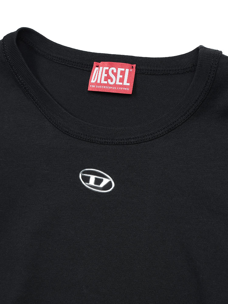 ディーゼル Tシャツ レディース DIESEL ロゴ オーバルD クルーネック コットン 半袖 Tシャツ t-normy-od-s1 DSLA203990JMBB ブランド トップス ブラック sale_8_a zenmall-10122701 ゼンオンライン楽天市場店 サンプル画像3