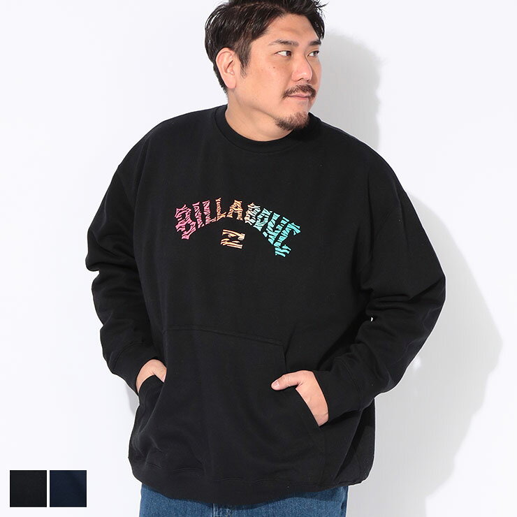 サーフシーンを牽引するBILLABONGから、フロントに配されたアイコニックなブランドロゴが目を惹くクルーネックトレーナーが登場しました。ふんわりと柔らかな肌触りの裏起毛仕様を採用しており、優れた保温性で寒い季節でも一日中暖かく快適な着心地をキープします。スウェットには珍しい便利なサイドポケットを備えた機能的なデザインが特徴で、タウンユースからアクティブなシーンまで幅広く活躍します。身幅にゆとりを持たせたリラックスシルエットは、大きいサイズをお探しの方や旬のオーバーサイズな着こなしを楽しみたい方に最適です。一枚でサマになる存在感と、どんなボトムスとも相性の良い万能さを兼ね備えた、冬のストリートスタイルに欠かせない一着です。COLORSWhich color are you going to choose?DETAILcollar pocket sleeve button hem printed tag and more...ANGLEfront and side and back' s angle are introducedVARIATIONPlain color, barred patterns and all that with check patternsブランドBILLABONG (ビラボン)素材綿60％ ポリエステル40％生産国パキスタンコメントサーフシーンを牽引するBILLABONGから、フロントに配されたアイコニックなブランドロゴが目を惹くクルーネックトレーナーが登場しました。ふんわりと柔らかな肌触りの裏起毛仕様を採用しており、優れた保温性で寒い季節でも一日中暖かく快適な着心地をキープします。スウェットには珍しい便利なサイドポケットを備えた機能的なデザインが特徴で、タウンユースからアクティブなシーンまで幅広く活躍します。身幅にゆとりを持たせたリラックスシルエットは、大きいサイズをお探しの方や旬のオーバーサイズな着こなしを楽しみたい方に最適です。一枚でサマになる存在感と、どんなボトムスとも相性の良い万能さを兼ね備えた、冬のストリートスタイルに欠かせない一着です。仕様クルーネック / 裏起毛 / 外側ポケット数×1つサイズ(cm)胸囲着丈肩幅袖丈3XL1527968604XL1608174615XL1688380626XL184848262モデルデータ身長：188cm / B：112 / W：95 / H：110 / S：29.0cm着用サイズ5XLサイズについて返品についてラッピングはコチラ