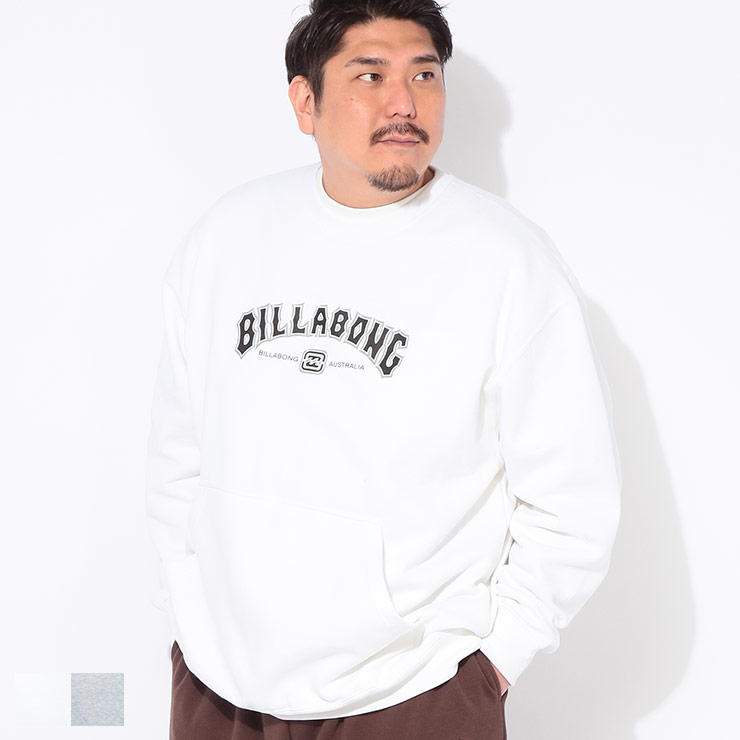 サーフカルチャーを代表する人気ブランド、BILLABONGからブランドのアイデンティティを感じさせるロゴプリントが印象的なクルーネックトレーナーが登場しました。ふんわりと柔らかく、保温性に優れた裏起毛生地を採用しているため、寒い季節でも体温を逃さず暖かく快適な着心地を提供します。最大の特徴は、一般的なスウェットには珍しいサイドポケットを完備している点で、小物の収納に困らない高い実用性を兼ね備えています。ゆとりのあるリラックスシルエットは、大きいサイズをお探しの方や旬のビッグシルエットを楽しみたい方に最適です。一枚での着用はもちろん、アウターとのレイヤードでも存在感を発揮する、冬のカジュアルスタイルに必須の万能アイテムです。COLORSWhich color are you going to choose?DETAILcollar pocket sleeve button hem printed tag and more...ANGLEfront and side and back' s angle are introducedVARIATIONPlain color, barred patterns and all that with check patternsブランドBILLABONG (ビラボン)素材綿60％ ポリエステル40％生産国パキスタンコメントサーフカルチャーを代表する人気ブランド、BILLABONGからブランドのアイデンティティを感じさせるロゴプリントが印象的なクルーネックトレーナーが登場しました。ふんわりと柔らかく、保温性に優れた裏起毛生地を採用しているため、寒い季節でも体温を逃さず暖かく快適な着心地を提供します。最大の特徴は、一般的なスウェットには珍しいサイドポケットを完備している点で、小物の収納に困らない高い実用性を兼ね備えています。ゆとりのあるリラックスシルエットは、大きいサイズをお探しの方や旬のビッグシルエットを楽しみたい方に最適です。一枚での着用はもちろん、アウターとのレイヤードでも存在感を発揮する、冬のカジュアルスタイルに必須の万能アイテムです。仕様クルーネック / 裏起毛 / 外側ポケット数×1つサイズ(cm)胸囲着丈肩幅袖丈3XL1507766614XL1588070615XL1668475616XL178867961モデルデータ身長：188cm / B：112 / W：95 / H：110 / S：29.0cm着用サイズ5XLサイズについて返品についてラッピングはコチラ