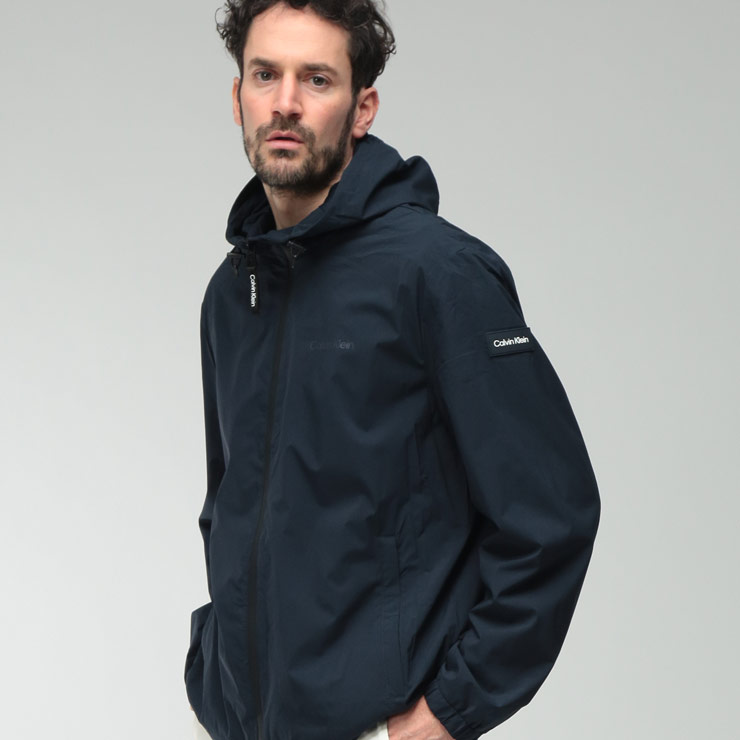 カルバンクライン ブルゾン アウター Calvin Klein メンズ 裏メッシュ パーカー フード付き フルジップ ジャケット CKCM555105 ブランド シンプル 大人