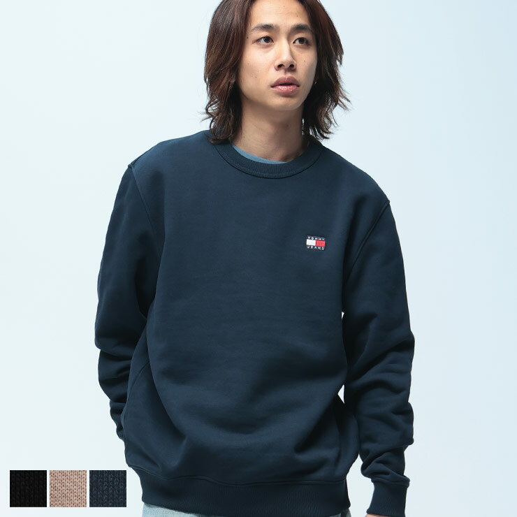 樂天商城 - TOMMY JEANS (トミージーンズ) 裏起毛 トレーナー 長袖 クルーネック プルオーバー トップス スウェット シンプル ベーシック 秋 冬 DM0DM20660