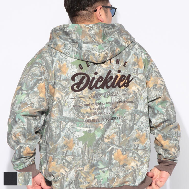 樂天商城 - GENUINE DICKIES (ジェニュインディッキーズ) パーカー 長袖 メンズ 大きいサイズ バックプリント フルジップ フード スウェット 61604143 トップス カジュアル パーカー 秋 冬
