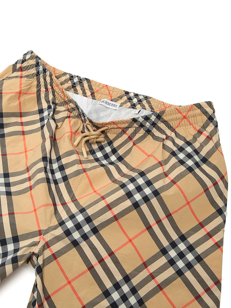 【最大10,000円OFFクーポン配布中】バーバリー メンズ スイムショーツ BURBERRY 水陸両用 チェック柄 メッシュインナー ショーツ ショートパンツ 水着 BB80873351 ブランド ボトムス ベージュ sale_3_a