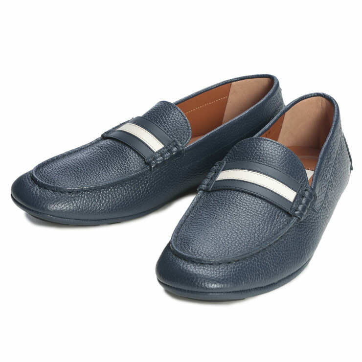バリー メンズ ドライビングシューズ BALLY レザー ライン バイカラー 本革 ローファー BALLYKARLOS バリーカーロス ブランド シューズ ネイビー sale_4_b