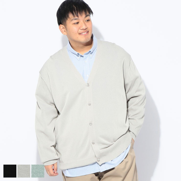 乐天商城 - B＆T CLUB (ビーアンドティークラブ) カーディガン 長袖 メンズ 大きいサイズ 12G 天竺編み リネンライク ニット 6631048Z トップス カーデ 羽織 Vネック 春
