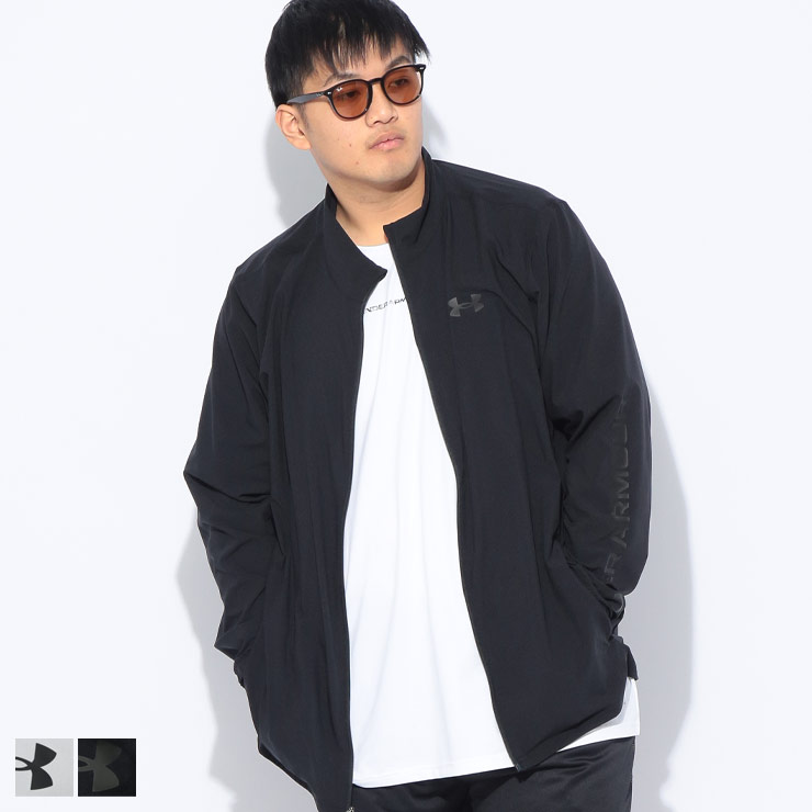 樂天商城 - UNDER ARMOUR (アンダーアーマー) ジャケット メンズ 大きいサイズ FITTED ウーブン フルジップ ブルゾン 6001543 アウター スタンド スポーツ トレーニング