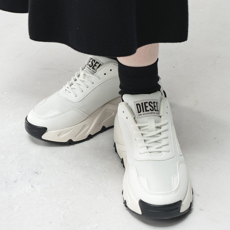 乐天商城 - ディーゼル レディース スニーカー DIESEL SAVANNAH ロゴ 厚底 シューズ DSLY03827P8778 ブランド 靴 ローカット 厚底スニーカー sale_8_a
