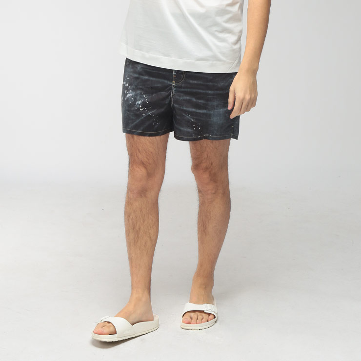 ディースクエアード DSQUARED2 メンズ スイムパンツ ジーンズプリント メッシュインナー スイムショーツ D2D7B626690 ブランド ボトムス 水着 海 プール 春 夏