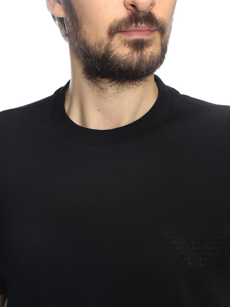 エンポリオアルマーニ EMPORIO ARMANI メンズ Tシャツ 半袖 胸ロゴ クルーネック ...
