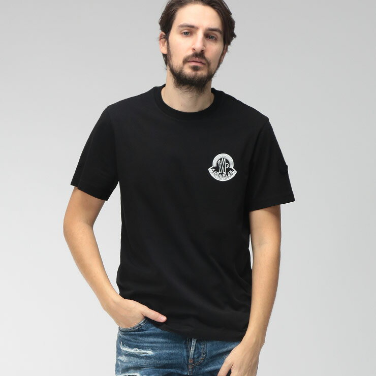 樂天商城 - モンクレール MONCLER メンズ Tシャツ 半袖 胸ロゴ クルーネック カットソー MC8C0002089AYW ブランド トップス コットン プリント 春 夏