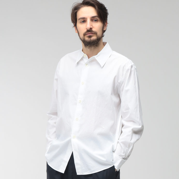 乐天商城 - アワーレガシー OUR LEGACY メンズ シャツ 長袖 無地 レギュラーカラー White Liquid Poplin OLM4242BWP ブランド トップス シンプル 春 秋 sale_1_c