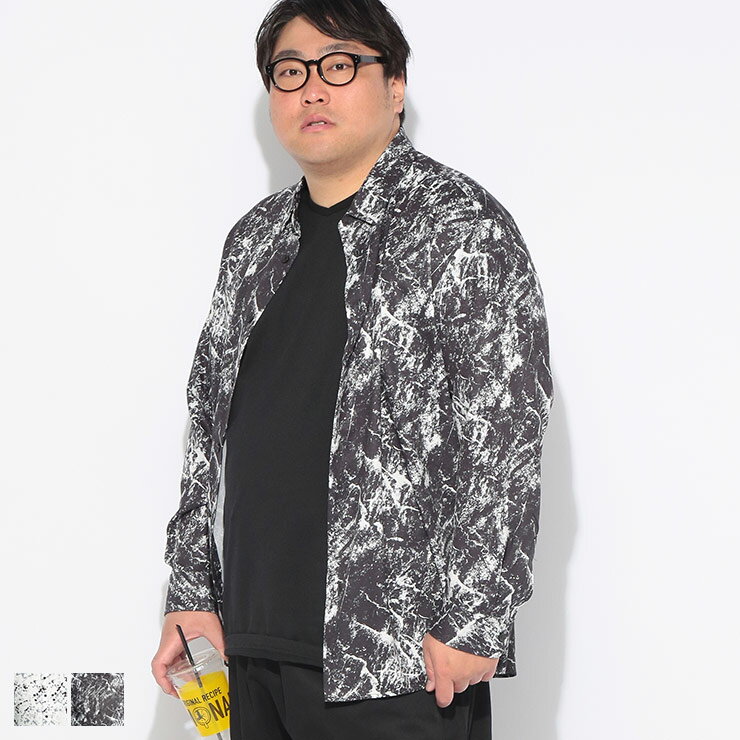 樂天商城 - LOUIS CHAVLON (ルイシャブロン) シャツ アンサンブル 長袖 メンズ 大きいサイズ アムンゼン プリント 長袖シャツ 半袖Tシャツ セット 61604000 トップス レイヤード 重ね着 柄シャツ 春 夏