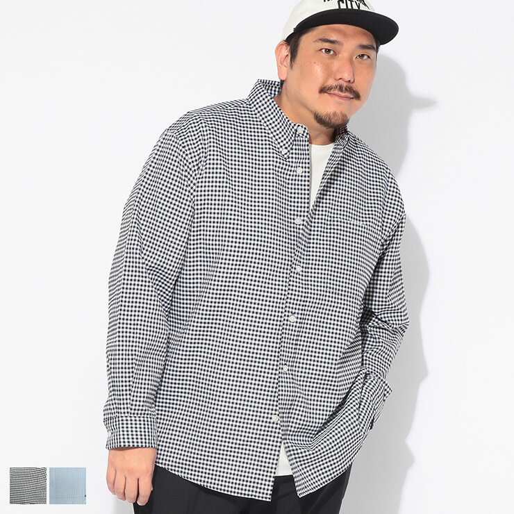 乐天商城 - Natural Story (ナチュラルストーリー) シャツ アンサンブル 長袖 メンズ 大きいサイズ チェック＆ストライプ ボタンダウン 長袖シャツ 半袖Tシャツ セット 61604020 トップス レイヤード 重ね着 柄シャツ 春 夏