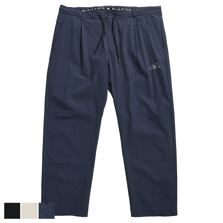 乐天商城 - SALVAGE PUBLIC Kolepa (サルベージ パブリックコレパ) パンツ メンズ 大きいサイズ 4WAYストレッチ ウエストコード ワンタック ロングパンツ SPSA158 ボトムス ゴルフ スポーツ