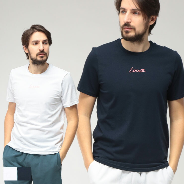 エンポリオアルマーニ EMPORIO ARMANI メンズ Tシャツ 半袖 LOVE クルーネック アンダーシャツ EAUEM377AF19049 ブランド トップス コットン ストレッチ 春 夏 sale_1_a
