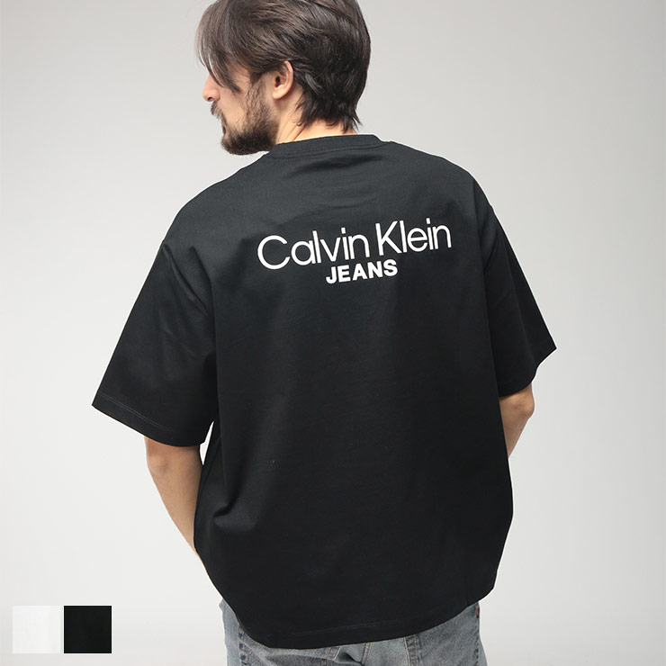 乐天商城 - カルバンクライン Calvin Klein メンズ Tシャツ 半袖 バックプリント クルーネック カットソー CKLV04RD825G ブランド トップス コットン プリント 春 夏 sale_1_a