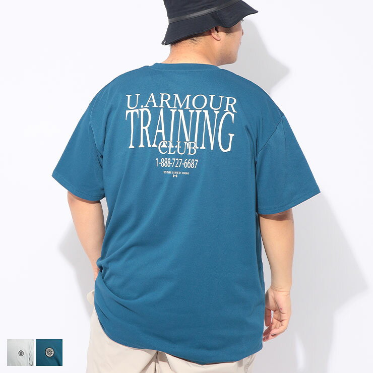樂天商城 - UNDER ARMOUR (アンダーアーマー) Tシャツ 半袖 HW PATCH SS メンズ 大きいサイズ LOOSE ヘビーウエイト パッチロゴ クルーネック カットソー 6012638 トレーニング スポーツ タフ