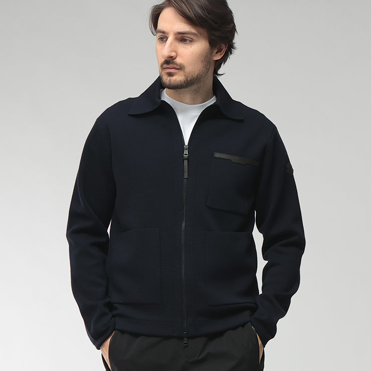 乐天商城 - モンクレール MONCLER メンズ ニットジャケット フルジップ 襟付き ニット MC9B00008M1131 ブランド アウター ブルゾン 春 秋 sale_2_a