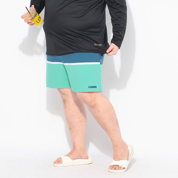 乐天商城 - UNDER ARMOUR (アンダーアーマー) スイムショーツ メンズ 大きいサイズ LOOSE 切り替え メッシュインナー 水着 6012651 ボトムス スイムパンツ 海 プール 春 夏