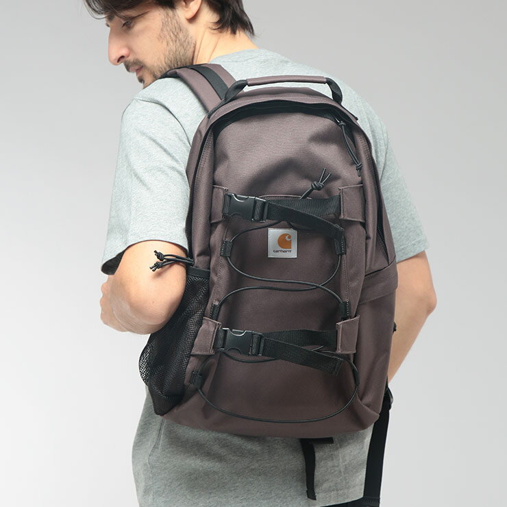 乐天商城 - カーハートワークインプログレス バックパック メンズ carhartt WIP 防水加工 ロゴ メッシュポケット バックパック リュック KICKFLIP BACKPACK CARI031468 ブランド バッグ sale_5_a