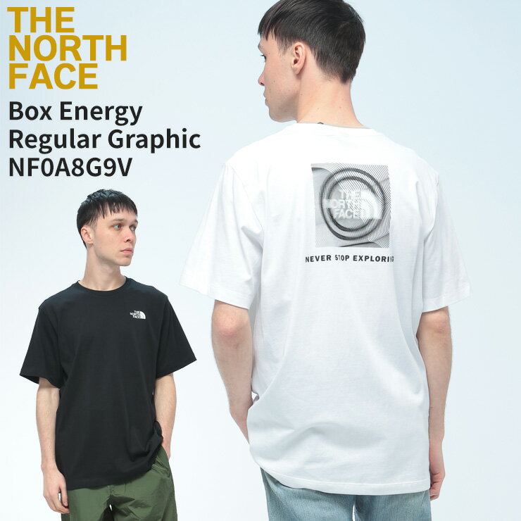 乐天商城 - THE NORTH FACE (ザ ノースフェイス) Tシャツ 半袖 メンズ バックデザイン クルーネック カットソー BOX NSE ENERGY REGULAR NF0A8G9V トップス コットン プリント 春 夏