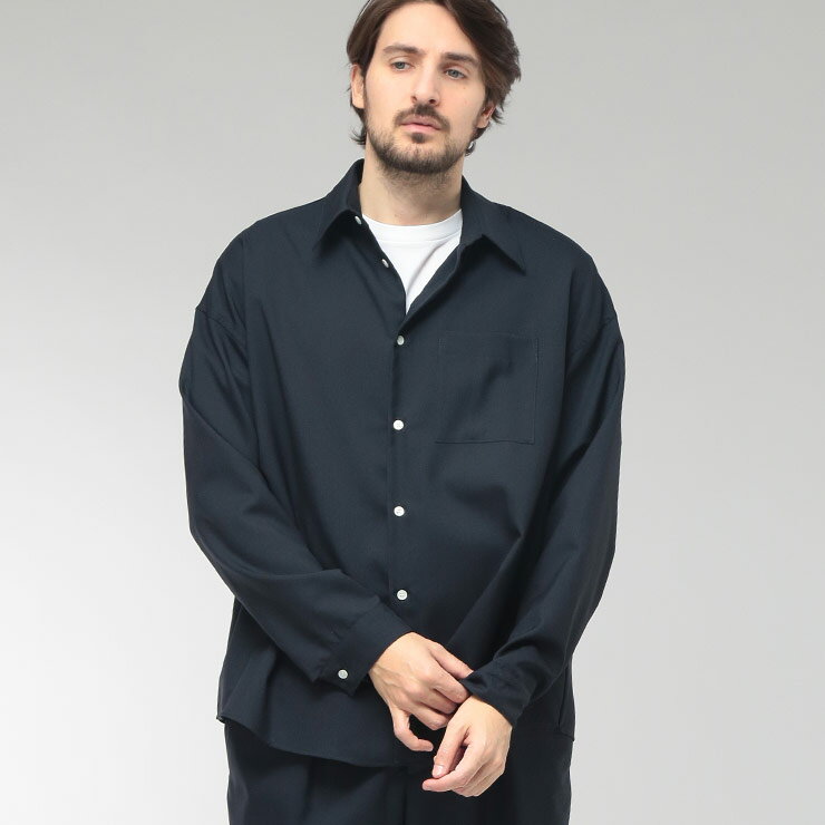 乐天商城 - マルニ MARNI メンズ シャツ 長袖 ウール 無地 レギュラー MACUMU0061A3 ブランド トップス ポケット シンプル