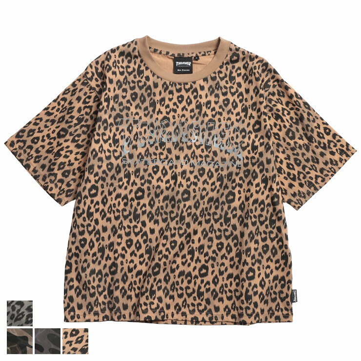 樂天商城 - THRASHER (スラッシャー) Tシャツ 半袖 綿100％ レオパード柄 迷彩柄 クルーネック カットソー TH26SU05D12 ユニセックス
