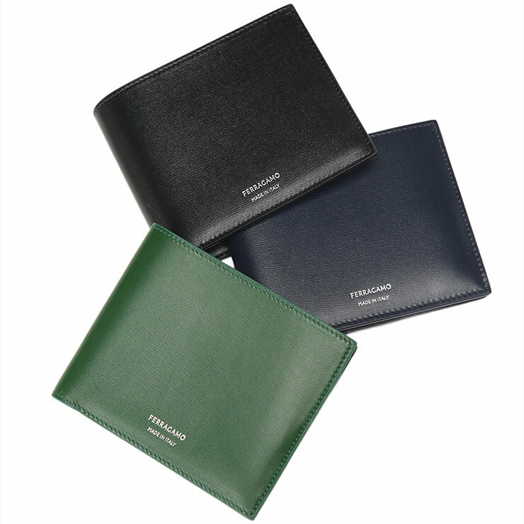 F, H, W - サルヴァトーレフェラガモ Salvatore Ferragamo メンズ 二つ折り財布 ミニロゴ 二つ折り 財布 FG661328 ブランド ウォレット 折り財布 コンパクト ギフト sale_5_b