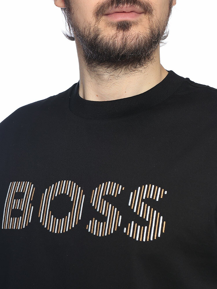 ヒューゴボス HUGO BOSS メンズ Tシャツ 半袖 ロゴ刺繍 クルーネック カットソー H...
