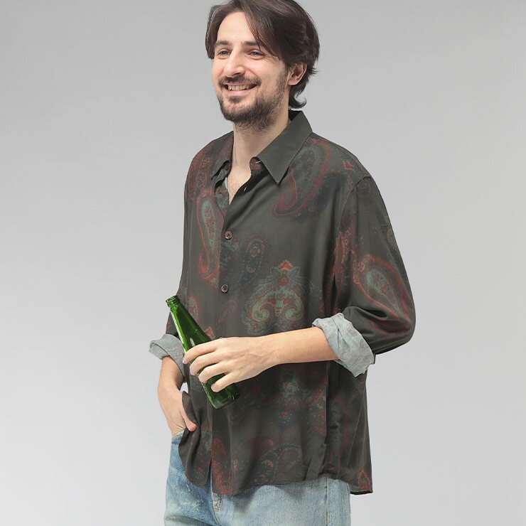 樂天商城 - アワーレガシー OUR LEGACY メンズ シャツ 長袖 レーヨン ペイズリー柄 レギュラー Forgotten Paisley Print OLM2262BFP ブランド トップス プリント カジュアル 春 秋 sale_1_c