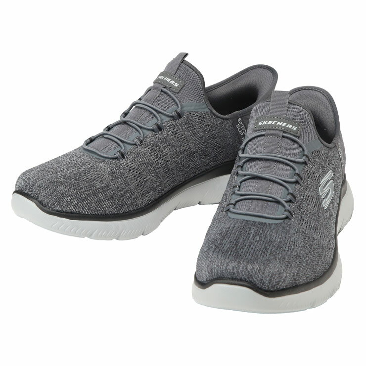 乐天商城 - SKECHERS (スケッチャーズ) スニーカー スリップインズ メンズ 大きいサイズ 洗濯機洗い可能 ローカット スリッポン サミッツ キー ペース 232469WCCBK 靴 シューズ スポーツ トレーニング 洗える 幅広