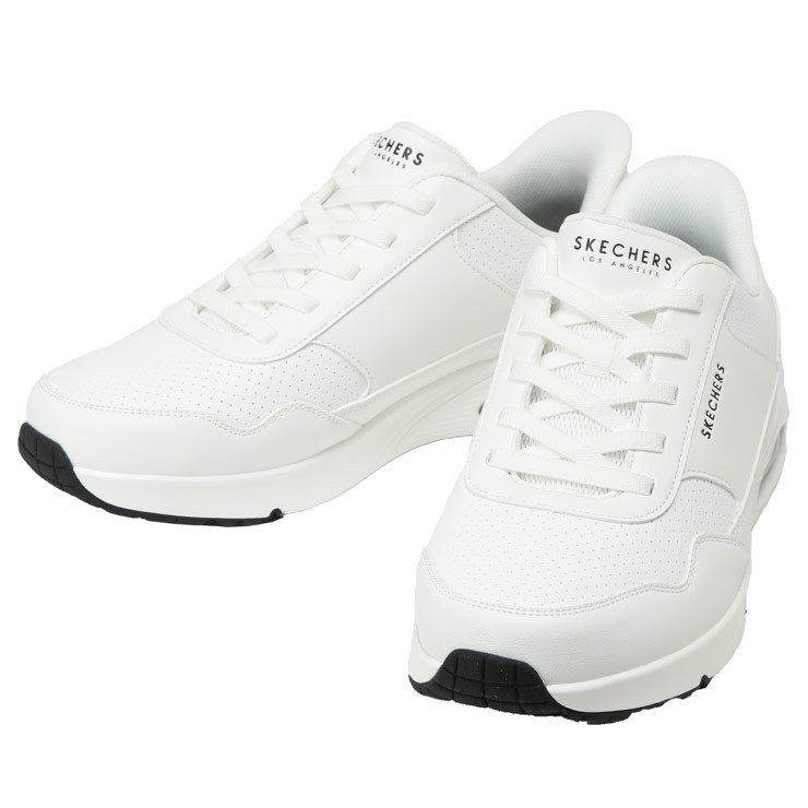 乐天商城 - SKECHERS (スケッチャーズ) スニーカー スリップインズ メンズ 大きいサイズ パンチング ローカット ウノ バンクシア ラックス 183023WWHT 靴 シューズ スリッポン スポーツ 幅広 ゴム紐
