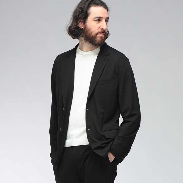 乐天商城 - エンポリオアルマーニ EMPORIO ARMANI メンズ シングル ジャケット セットアップジャケット 3Dマイクロテクスチャー テクニカルジャージー テーラードジャケット EAEM5892AF24843 ブランド アウター ジャケット カットジャケット sale_2_c