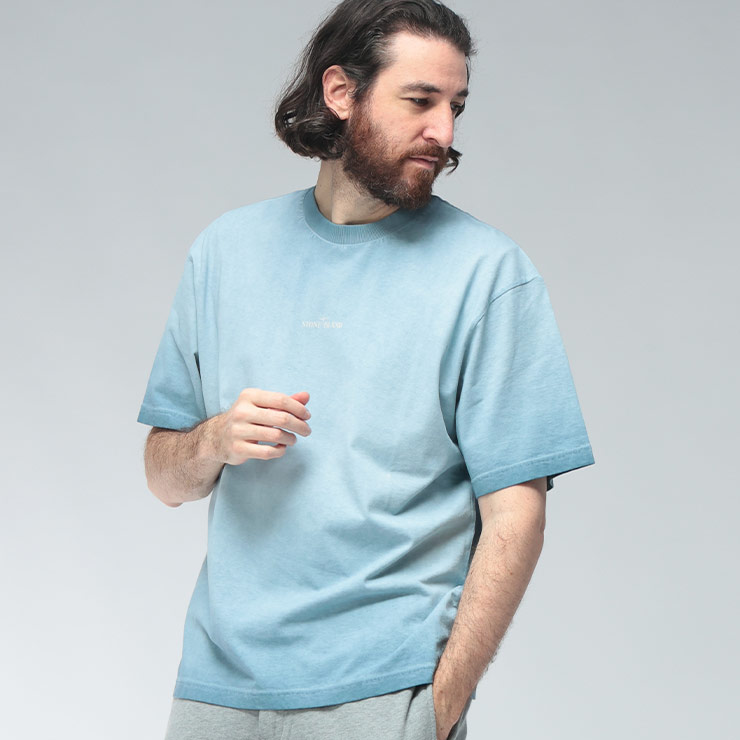 乐天商城 - ストーンアイランド STONE ISLAND メンズ Tシャツ 半袖 COLD DYEING コーマ加工 オーガニックコットン コールドダイ カットソー SI2100002S0366 ブランド トップス TEE 春 夏 sale_1_a