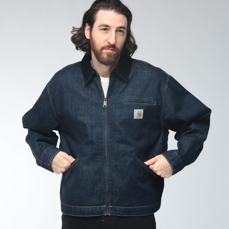 乐天商城 - カーハートワークインプログレス Carhartt WIP メンズ ジャケット デニム フルジップ ブルゾン OG DETROIT JACKET CARI036593 ブランド アウター ジージャン