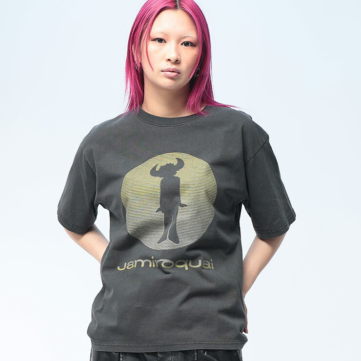 乐天商城 - Jamiroquai (ジャミロクワイ) Tシャツ 半袖 ジャミロクワイ ユニセックス 綿100％ CDジャケット ロゴ クルーネック バンドT