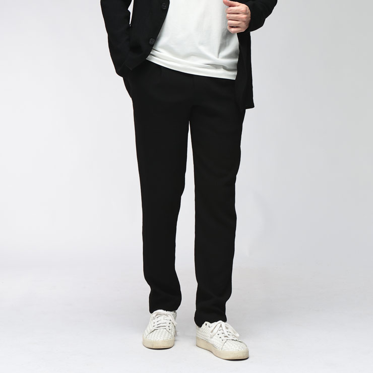 樂天商城 - エンポリオアルマーニ EMPORIO ARMANI メンズ テーパードパンツ EAEM0496TE20593シアサッカー ワンタック パンツ ブランド ボトムス ロングパンツ セットアップ可能 春