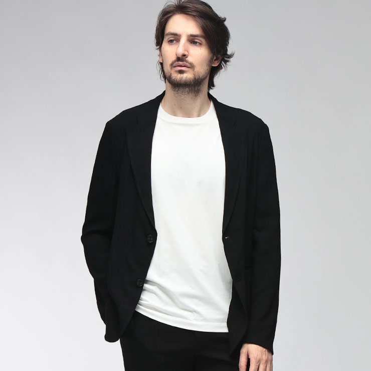 乐天商城 - エンポリオアルマーニ EMPORIO ARMANI メンズ テーラードジャケット EAEM5801TE20593シアサッカー シングル 2ツ釦 ジャケット ブランド アウター フォーマル きれいめ セットアップ可能 春