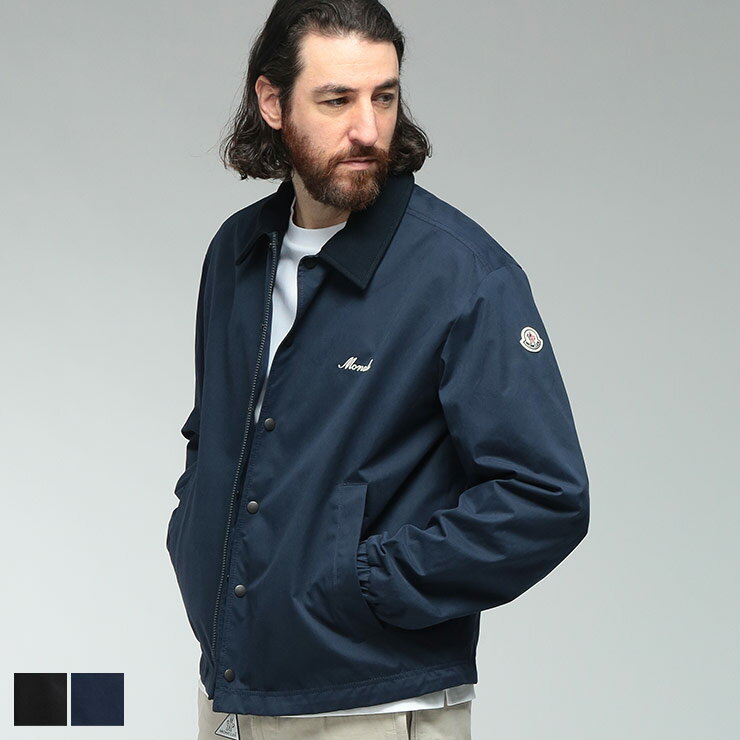 乐天商城 - モンクレール MONCLER メンズ ナイロンジャケット MCARINELL6ロゴ ボタンジップ ブルゾン ブランド アウター 襟付き 春 秋
