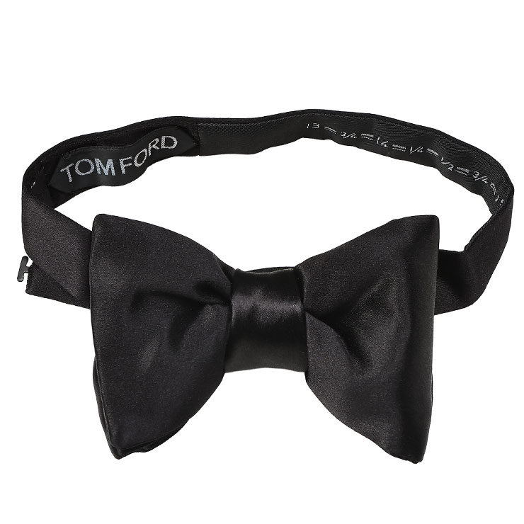 トムフォード メンズ ボウタイ TOM FORD シルク100％ ブラック 蝶ネクタイ TFSRM00...