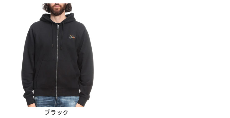 バーバリー メンズ パーカー BURBERRY 長袖 裏毛 EKDロゴ ポケット付き ジップアップ BB81301951 ブラン zenmall-10125036 ゼンオンライン楽天市場店 サンプル画像2
