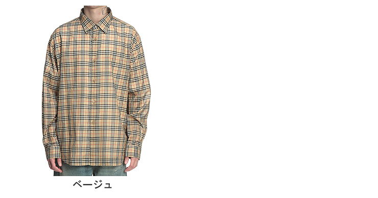 バーバリー メンズ シャツ BURBERRY 長袖 リラックスフィット チェック コットンシャツ BB81302381 ブランド zenmall-10125192 ゼンオンライン楽天市場店 サンプル画像2