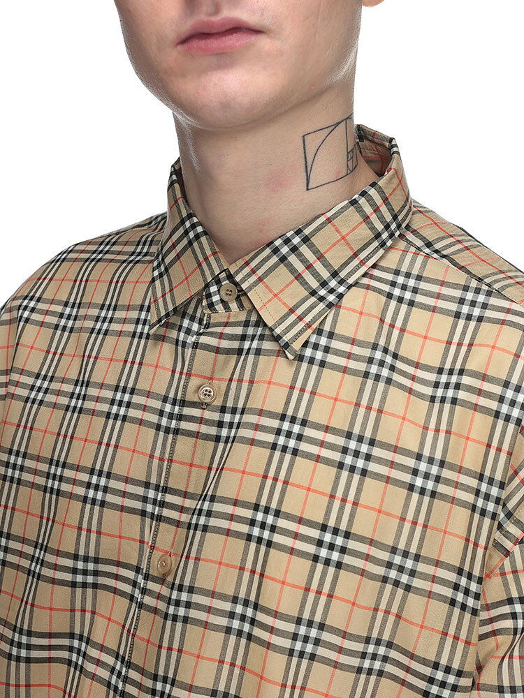 バーバリー メンズ シャツ BURBERRY 長袖 リラックスフィット チェック コットンシャツ BB81302381 ブランド zenmall-10125192 ゼンオンライン楽天市場店 サンプル画像3