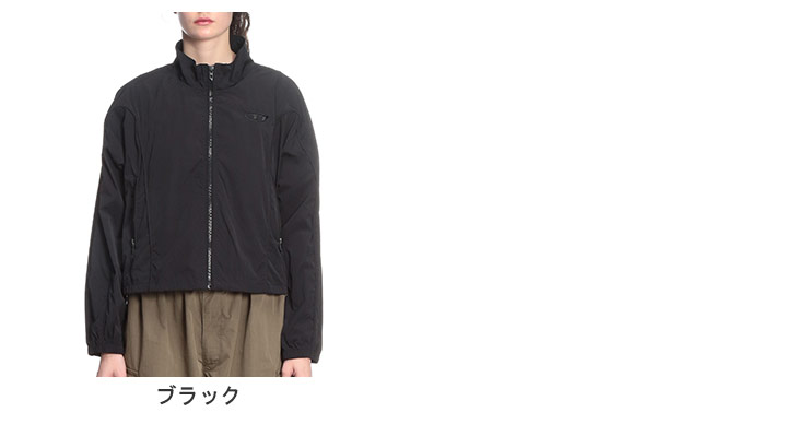 DIESEL (ディーゼル) レディース ジャケット スタンドカラー ナイロン ブルゾン フルジップ オーバルD刺繍 DSLA201240AKAD ブランド アウター クロップド 秋 冬 sale_8_a zenmall-10125151 ゼンオンライン楽天市場店 サンプル画像2
