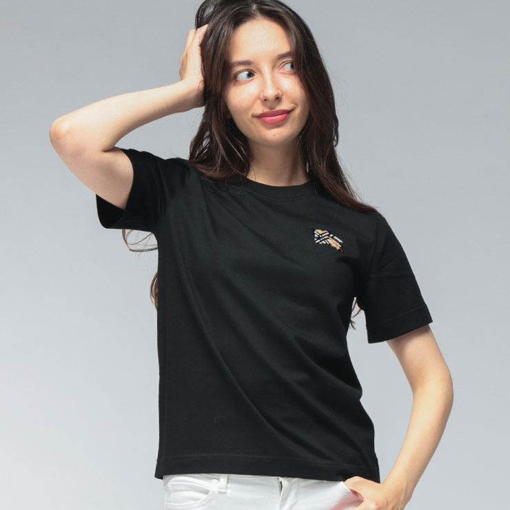バーバリー BURBERRY レディース Tシャツ 半袖 コットンジャージー クルーネック チェック ワンポイント ロゴ カット zenmall-10125405 ゼンオンライン楽天市場店 パッケージ画像