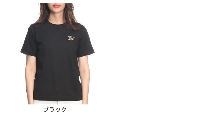 バーバリー BURBERRY レディース Tシャツ 半袖 コットンジャージー クルーネック チェック ワンポイント ロゴ カット zenmall-10125405 ゼンオンライン楽天市場店 サンプル画像2