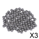 3x100pcs防食ステンレス鋼ミニペイントミキシングボールモデルアクセサリー