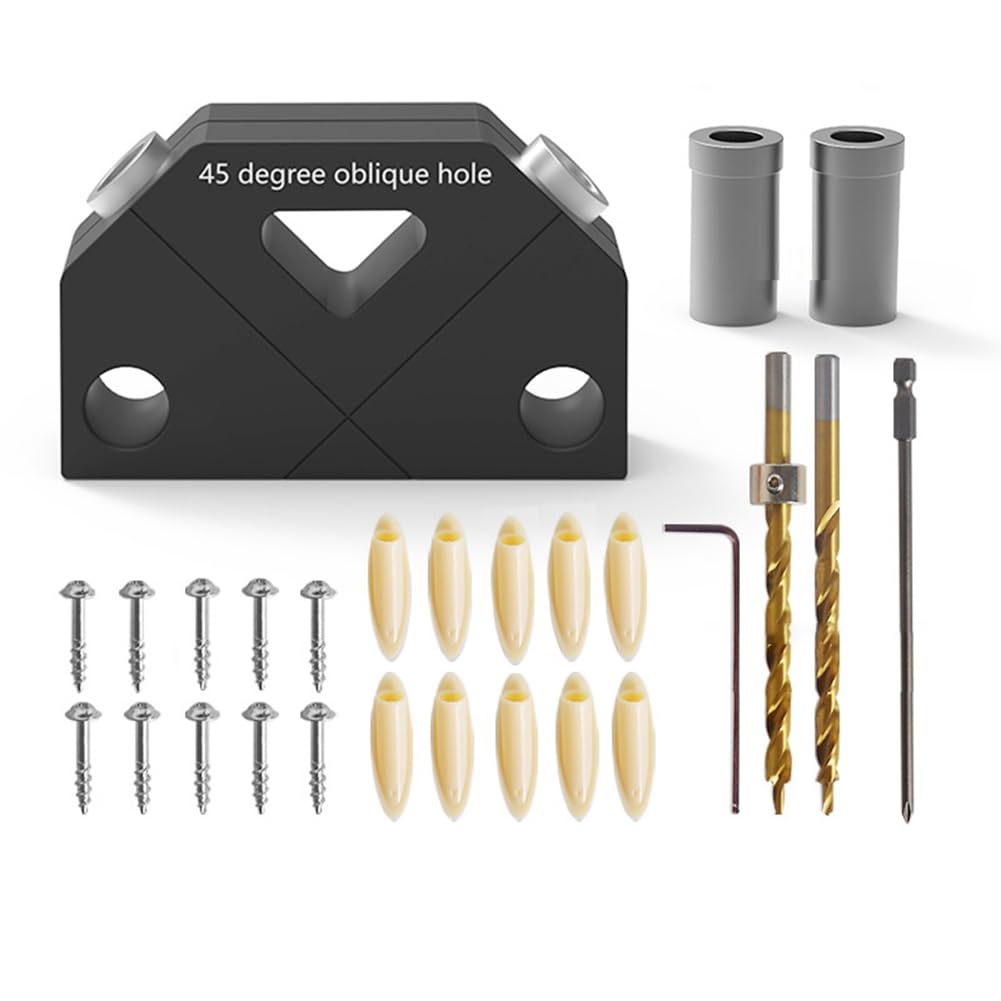 45度斜め穴パンチロケーター木工穴あけロケーターパンチングアシスタント位置決め木工ツール9.5mm使いやすい
